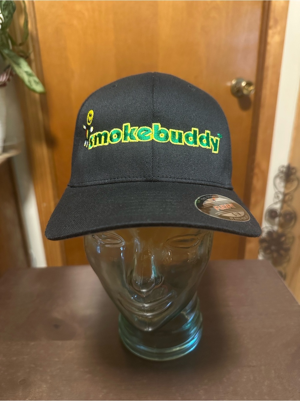 S/M FlexFit SmokeBuddy Embroidered Black Logo Hat